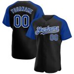 Custom Black Baseball Jersey - Personalized White Raglan Sleeves with Name and Number - Authentic Team Apparel Personalized