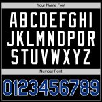 Custom Name and Number Personalized Black Royal-White Baseball Jersey - Authentic Throwback Style Personalized Black Royal-White