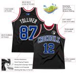 Personalized Black Royal White Basketball Jersey - Authentic Throwback Style Personalized Black Royal-White Authentic Throwback