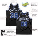 Custom Black Royal White Basketball Jersey with Personalized Name and Number - Authentic Throwback Team Gear Personalized