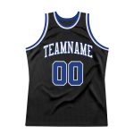 Custom Black Royal White Basketball Jersey with Personalized Name and Number - Authentic Throwback Team Gear Personalized