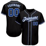 Custom Black Royal-White Baseball Jersey for Unisex Athletes - Personalized Sports Apparel Personalized Black Royal-White