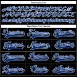 Personalized Black and White Baseball Jersey for Men and Women - Custom Royal Style Personalized Black Royal-White Baseball