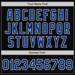 Personalized Varsity Letterman Jacket Black Royal-White Full-Snap Bomber for Men and Women Personalized Black Royal-White