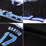 Personalized Black Varsity Letterman Jacket Bomber Full-Snap Royal-White Personalized Black Royal-White Bomber Full-Snap