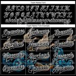 Personalized Varsity Letterman Jacket with Custom Name & Number - Black Royal-White Heron 3D Pattern Full-Snap Bomber Style