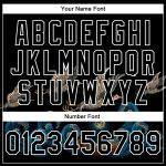 Personalized Varsity Letterman Jacket with Custom Name & Number - Black Royal-White Heron 3D Pattern Full-Snap Bomber Style