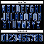 Personalized Black Royal-White Hockey Jersey with Lace Neck for Men and Women Personalized Black Royal-White Hockey Lace