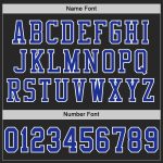 Personalized Black White Football Jersey Custom Name & Number - 2 Personalized Black Royal-White Mesh Football Jersey 2