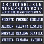 Personalized Black White Football Jersey Custom Name & Number - 2 Personalized Black Royal-White Mesh Football Jersey 2