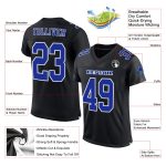 Personalized Black White Football Jersey Custom Name & Number - 2 Personalized Black Royal-White Mesh Football Jersey 2