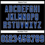 Personalized Black Football Jersey with White Mesh - Custom Team Apparel Personalized Black Royal-White Mesh Football Jersey