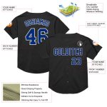 Personalized Black Royal White Mesh Baseball Jersey for Throwback Style Personalized Black Royal-White Mesh Throwback Baseball