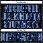Personalized Sublimation Soccer Jersey - Black Royal & White Uniform 2 Personalized Black Royal-White Sublimation Soccer