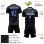 Personalized Black Royal Soccer Jersey - Custom Sublimation Uniform for Team Sports Personalized Black Royal-White Sublimation