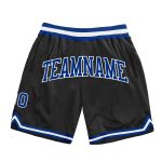 Custom Black Royal-White Basketball Shorts | Personalized Athletic Wear Personalized Black Royal-White Throwback Basketball