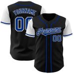 Personalized Black and White Two Tone Baseball Jersey for Men and Women Personalized Black Royal-White Two Tone Baseball