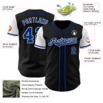 Personalized Black and White Two Tone Baseball Jersey for Men and Women Personalized Black Royal-White Two Tone Baseball