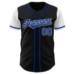 Personalized Black and White Two Tone Baseball Jersey for Men and Women Personalized Black Royal-White Two Tone Baseball