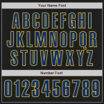 Personalized Black and Yellow Baseball Jersey - Authentic Custom Design Personalized Black Royal-Yellow Authentic Baseball