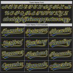 Custom Name Number Black Yellow Authentic Baseball Jersey Personalized Team Personalized Black Royal-Yellow Authentic Baseball