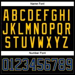 Personalized Black Royal Yellow Hockey Jersey with Lace Neck Design Personalized Black Royal-Yellow Hockey Lace Neck Jersey