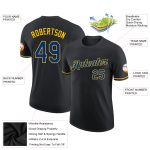 Personalized Performance T-Shirt in Black and Royal Yellow for Men and Women Personalized Black Royal-Yellow Performance