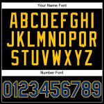 Custom Name and Number Performance T-Shirt - Black and Royal Yellow Team Shirt Personalized Black Royal-Yellow Performance
