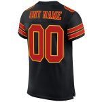 Personalized Black Scarlet Gold Authentic Football Jersey - Custom Mesh Design Personalized Black Scarlet-Gold Mesh Authentic