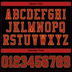Custom Name Number Black Scarlet-Gold Mesh Football Jersey - Personalized Authentic Team Jersey Personalized Black Scarlet-Gold