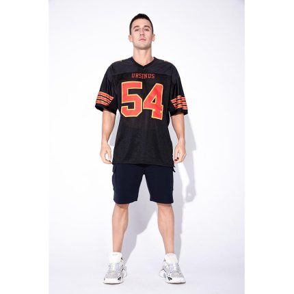 Personalized Scarlet Gold Mesh Football Jersey for Men Women - Black 3 Personalized Black Scarlet-Gold Mesh Football Jersey