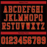 Personalized Scarlet Gold Mesh Football Jersey for Men Women - Black 3 Personalized Black Scarlet-Gold Mesh Football Jersey