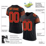 Personalized Scarlet Gold Mesh Football Jersey for Men Women - Black 3 Personalized Black Scarlet-Gold Mesh Football Jersey
