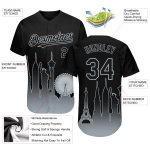 Custom Name Number Black Silver 3D Las Vegas City Edition Baseball Jersey Fashion Authentic Personalized Black Silver 3D