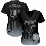 Custom Name Number Black Silver 3D Las Vegas City Edition Baseball Jersey Fashion Authentic Personalized Black Silver 3D