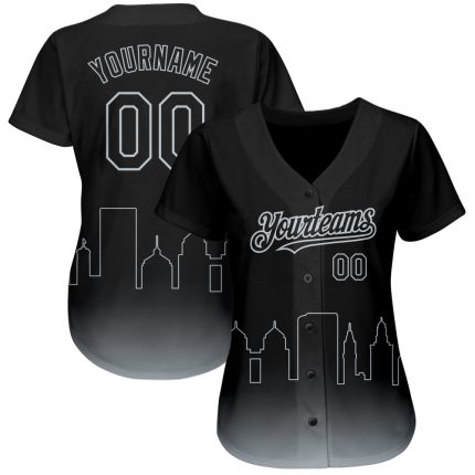 Personalized 3D Black Silver Oakland City Edition Baseball Jersey - Stylish Fashion Wear Personalized Black Silver 3D Oakland
