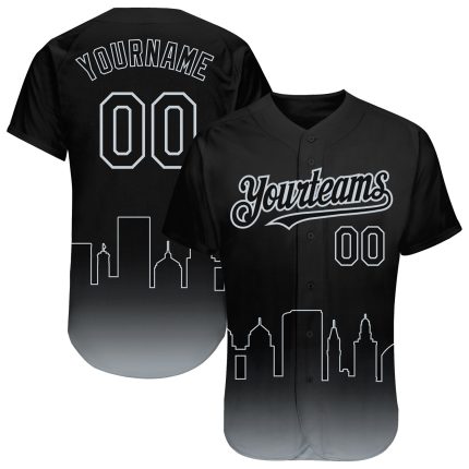 Personalized 3D Black Silver Oakland City Edition Baseball Jersey - Stylish Fashion Wear Personalized Black Silver 3D Oakland