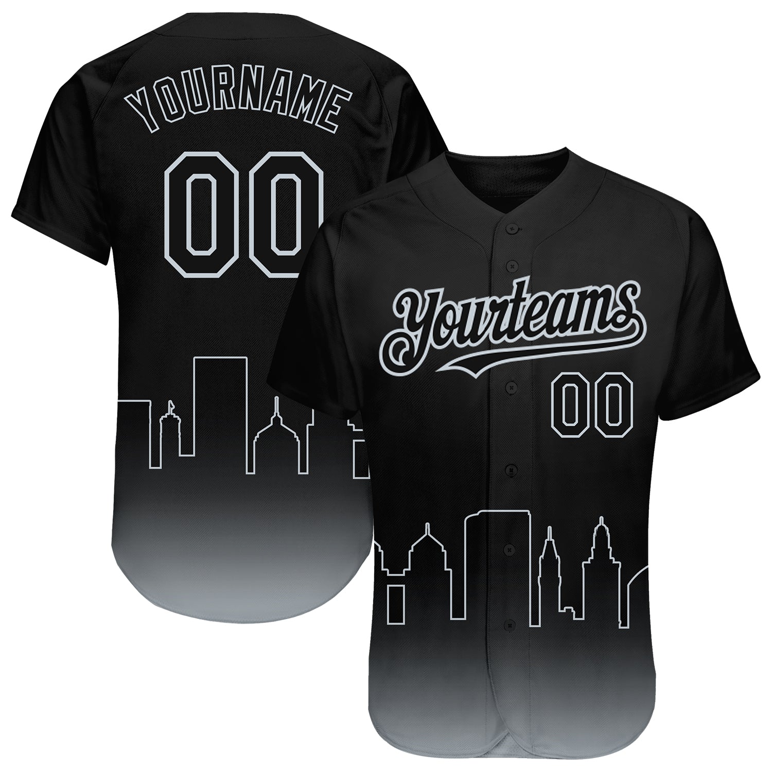 Personalized 3D Black Silver Oakland City Edition Baseball Jersey - Stylish Fashion Wear Personalized Black Silver 3D Oakland