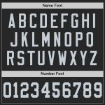 Personalized Black Silver Gray Throwback Football Jersey - Customizable Mesh Design Personalized Black Silver-Gray Mesh Throwback