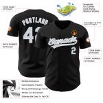 Personalized Black Silver White Baseball Jersey Custom Name and Number Personalized Black Silver-White Baseball Jersey
