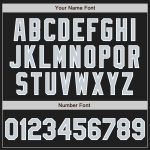 Personalized Black Silver White Baseball Jersey Custom Name and Number Personalized Black Silver-White Baseball Jersey