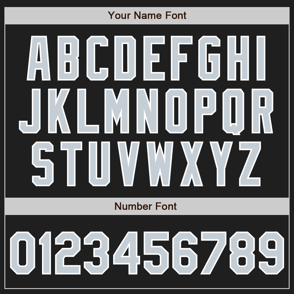 Personalized Black Silver White Baseball Jersey Custom Name and Number Personalized Black Silver-White Baseball Jersey - Image 5