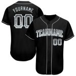 Custom Black and Silver Drift Fashion Baseball Jersey for Men and Women Personalized Black Silver-White Drift Fashion Baseball