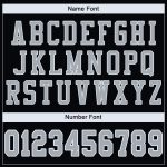 Custom Name and Number Authentic Football Jersey - Personalized Black Silver-White Mesh Team Jersey Personalized Black Silver-White