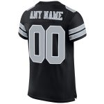 Custom Name and Number Authentic Football Jersey - Personalized Black Silver-White Mesh Team Jersey Personalized Black Silver-White