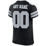Personalized Black White Silver Mesh Football Jersey for Men and Women Personalized Black Silver-White Mesh Football Jersey