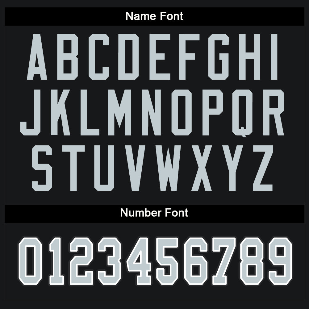 Custom Black Silver White Mesh Split Football Jersey for Men and Women Personalized Black Silver-White Mesh Split Fashion - Image 4