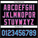 Personalized Baseball Jersey with Black Sky Blue-Pink 3D Pattern, Custom Name and Number, Authentic Team Design Personalized