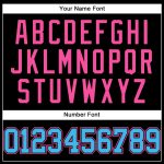 Custom Authentic Baseball Jersey - Personalized Black Sky Blue Pink with Name and Number Personalized Black Sky Blue-Pink