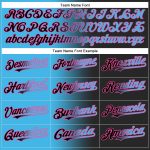 Custom Gradient Baseball Jersey - Personalized Black Sky Blue-Pink Team Jersey with Name and Number Personalized Black Sky